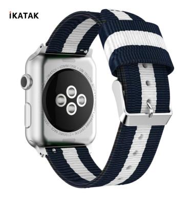 China Wholesale IKATAK Classic Colors Sport Soft Bands Strap Nylon Watch Band For Apple Watch for sale