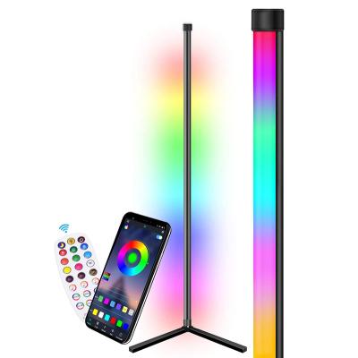 China New BT RGB Color Changing LED IKATAK Corner RGB Smart Remote Control Smart Dream Floor Lamp APP Color Remote Control for sale