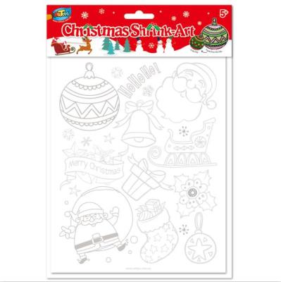 China Best Selling Plastic Kids Art Dinks Plastic Christmas Shinky Covers 6pcs 8x10in Shrink Sheets Double Side 1mm / 1pc 8x10in Pattern Paper 1mm for sale