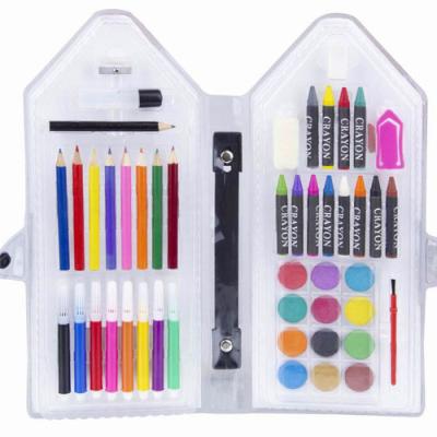 China TARGET, plastic box stationery set audited supplier for kids EN71-1/2/3/9 and ASTM D4236, SGS CN; ZHE Karry 3133 3133 for sale