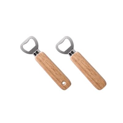 China Wholesale Customized CSL Eco-Friendly Factory Beer Bottle Opener With Wooden Handle for sale