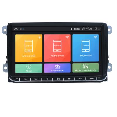 China Android 9 Inch Car Video Recorder Dual Din Touch Screen Quad Core GPS Navigation 2 Android For VW for sale