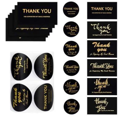 China Custom Unique Design Paper Bottle Used Small PVC Business Cards Black Instant Stock Thank You Wrapping Cards for sale