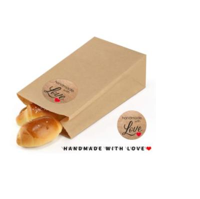 China Handmade waterproof high quality adhesive wrapping paper with love craft sticker labels roll for sale