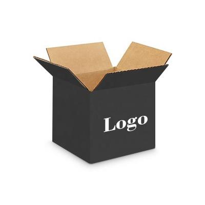 China Recycled Materials Custom Printed Black Color Gift Cardboard Folding Corrugated Paper Shoe / Clothes / T-shirt Shipping Mailer Packaging Box for sale