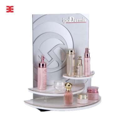 China Customized Customized Modern Cosmetics And Skincare Products Display Stand Acrylic Counter Display Rack for sale