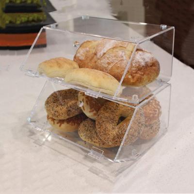 China EXCEL Bread Food Display Box Plexiglass Bakery Pastry Acrylic Environmental Friendly Commercial Used Showcase For Sale for sale