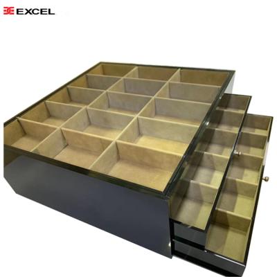 China Watch / Jewelry / Ornaments Display Wholesale Dealer Storage Large Wall Mounted Watch Boxes And Bracelet Cases Display With Drawer for sale