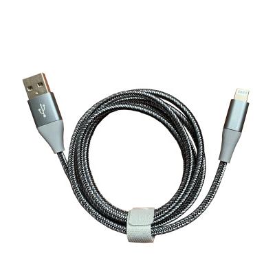 China Custom Multi Fast Charging Mobile Phone Gray BSCI PET Braided 3A 3ft 6ft USB Lighting MFi Certified USB 8 Pin For Original iPhoe Charging for sale