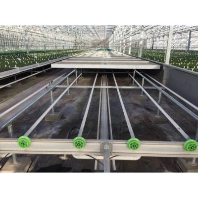 China Mesh Expanded Metal Bench Tables Hydroponic Adjustable Seedling Rolling Growing Benches Drop And Flow Rolling Bench 2x8ft for sale