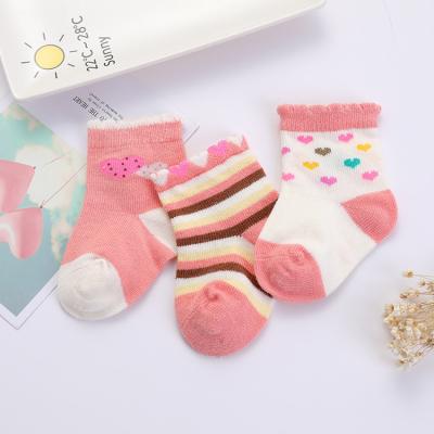 China China Factory QUICK DRY Customize Organic Cotton Non-Slip Cute Newborn Pink Animal Toddlers Grab Socks Newborn Baby Kids for sale