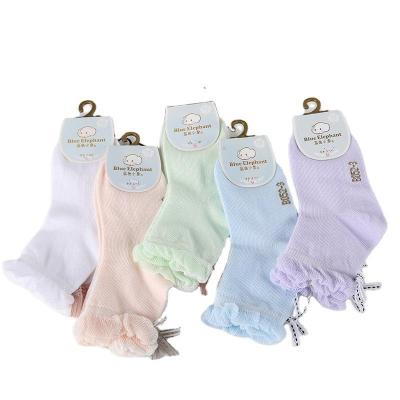 China Spring Summer Antibacterial Baby Socks Kids Boy Infant Girl Lace Ruffle Short Socks for sale