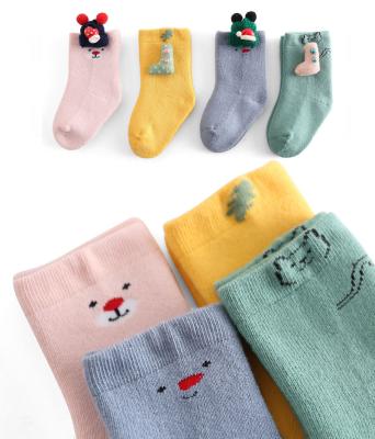 China Winter QUICK DRY Warm Set Sock Colorful Kid Socks With Gift Knit Winter Baby Christmas Fuzzy Socks for sale