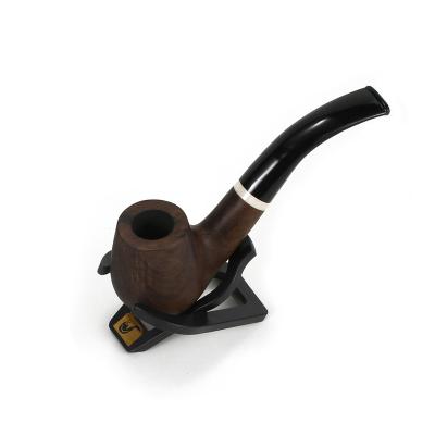 China CLASSIC Handmade Ebony Wooden Smoking Pipe With 9mm Filter for sale