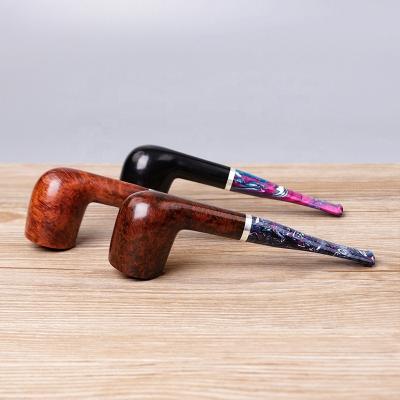 China Vintage Factory Direct Selling Smoking Pipe Wholesale Handmade Briar Wood Pipe Tobacco Filter for sale