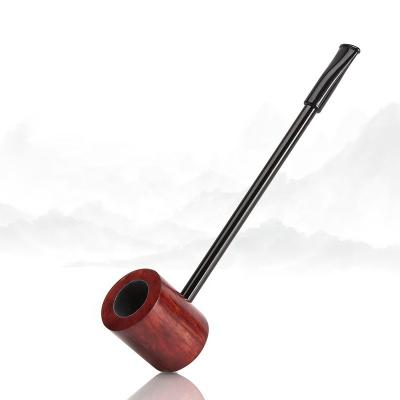 China Straight Type Longer Briar Wood Smoking Pipe Vintage Tobacco for sale