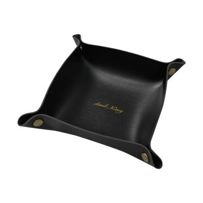 China Leather Home Organizer Main Material Stored PU Smoking Accessories Tray for sale