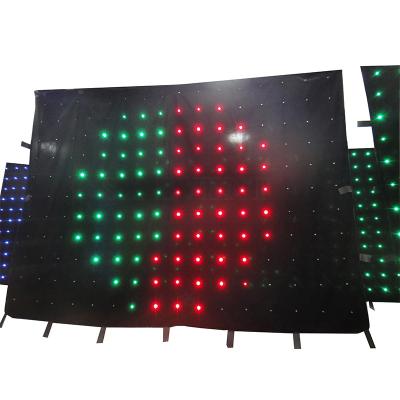 China Bars Stage Background Decoration Led Visual Backdrop P10 Led Vision Star Curtain For Wedding Disco for sale