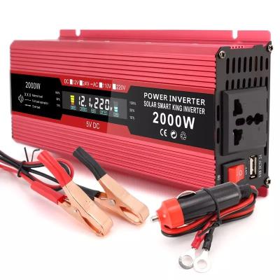 China Factory Price Sale High Power 2000W Inverter LCD Digital Display Solar Inverter 27*5.5*11CM for sale