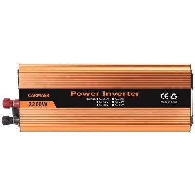 China High Conversion Efficiency Power Inverter With USB Port 2200w Smart Solar Inverter 27.2*5.5*9.5CM for sale