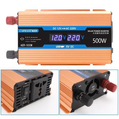 China The Most Cost Effective 12V Micro Power Inverter 220V 500Winverter 22.5*6.8*15CM for sale