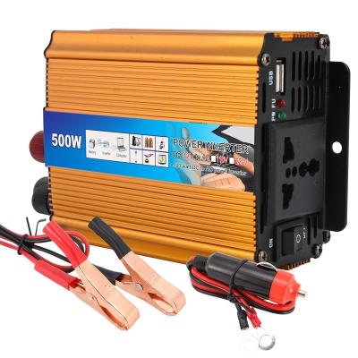 China Hot Sale Pure Sine Wave AC Inverter 500W 12v 220v Solar Inverter DC 15*5.5*9.5CM for sale