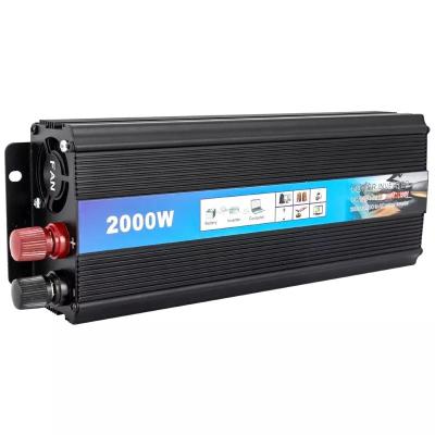 China Factory direct sale modified sine wave inverter with USB output 2000W 12v 220v power inverter 31.5*6.5*14. 8CM for sale