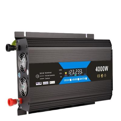 China Aluminum Alloy Shell Suitable for Home or Outdoor High Power Pure Sine Wave Inverter 12v to 220v 4000w Power Inverter for sale