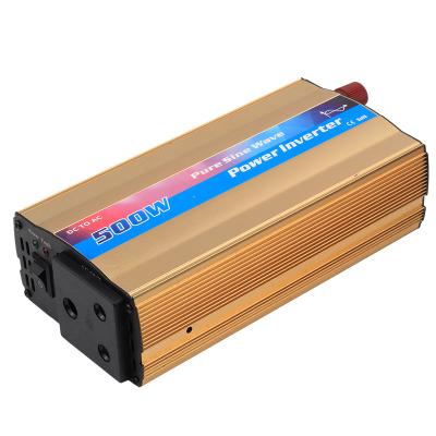 China high efficiency 500w 12v/24v/48vdc inverter converter to 220v solar inverter pure sine wave inverter CY-W4-500W for sale