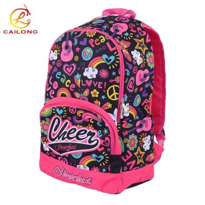 China No Cheer Cheap Cute Leisure Cute Full Sublimation Printing China Factory Girls School Bag Lightweight Backpack for sale