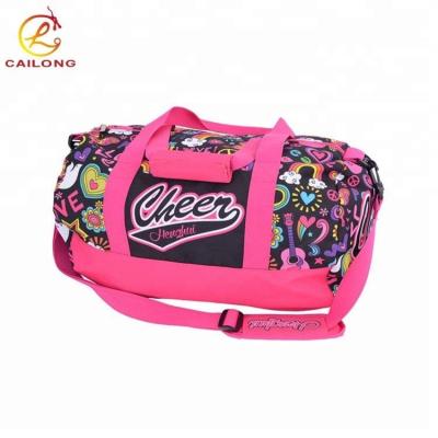 China Each bag can be each logo or name OEM service goods cheap pink school girl travel duffel bag MOQ 1 for sale