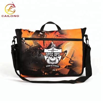 China One Main Compartment Custom Sports Long Strap 600D Polyester Mens Shoulder Messenger Bag for sale