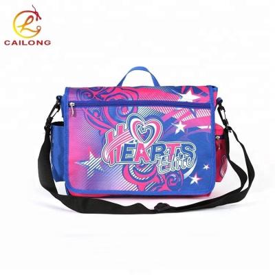 China 1 Main Compartment Cheap Adjustable Strap Polyester Lightweight Custom Made Casual Messenger Bag for sale