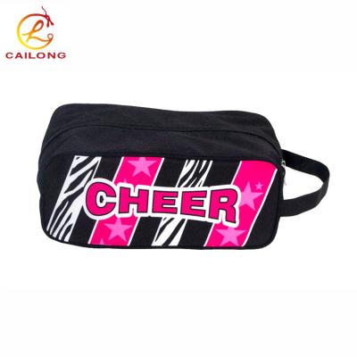 China Lightweight/Washable/Reusable/Durable Personalized Portable Soft Custom Printed Logo Polyester Gym Shoe Bag for sale