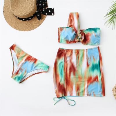 China 2022 New Designer High Quality Print Swimdress Sexy Swimwear Waterproof Bikini Girls Beach Swimwear for sale