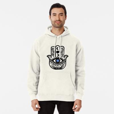 China Hongkai print hamsa hand sweater pullover custom QUICK DRY unisex hoodies for sale