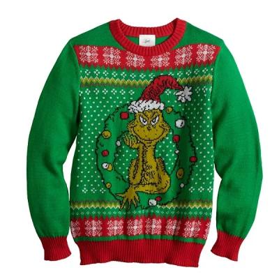 China Wholesale custom jacquard unisex anime winter anti-pilling Christmas grinchs ugly sweater for sale