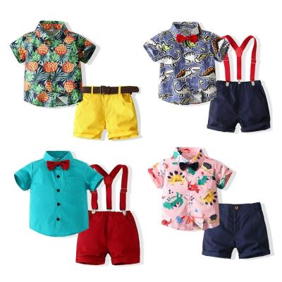 China Spandex/Cotton Summer Children's Clothing Sets Boys T-shirt and Shorts Pants 2 Pieces Clothing Sets Kids Clothing for sale