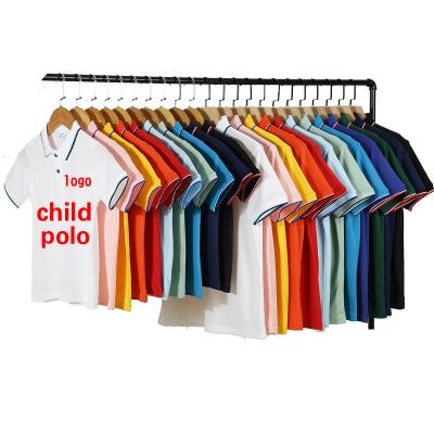 China China factory QUICK DRY children 60 cotton 40 fiber polo shirt custom sale 200 grams kids polo T-shirt for sale