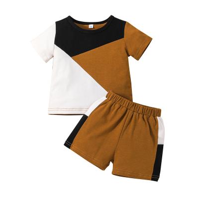 China New Casual Summer Clothes Set Boys Cotton Casual Children's Wear Girls' T-shirt + Shorts Pants 2 Piece Set for sale