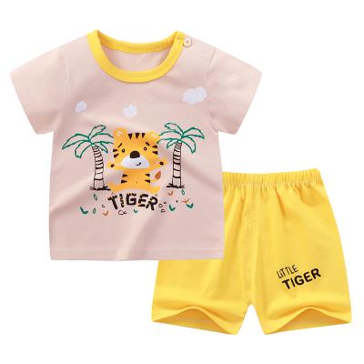 China Cotton Casual Spring Summer Baby Boy Clothes Suit 2 Pieces Short T-shirt T-shirt for sale