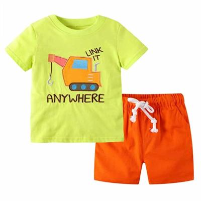 China Toddler Baby Boy Summer Casual Clothing Set Children's Cotton Shorts Sleeve T-Shirt for sale