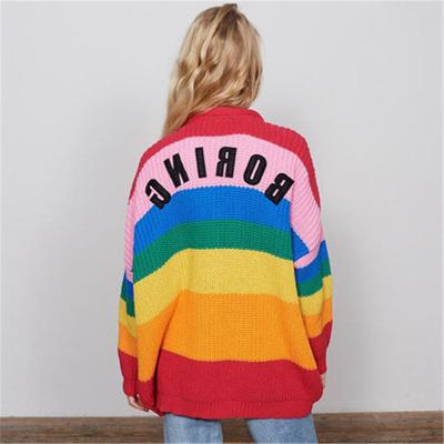 China Breathable Cute Color Pattern Printed Women Cashmere Lady Sweater Plus Size Lady Clothing mujer long sleeve tops for sale