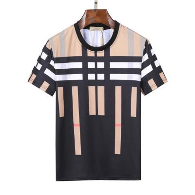 China New Designer Breathable Wholesale Cotton T Shirts Simple Stripe Shirt For Women And Girl In Stock for sale