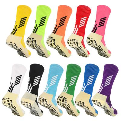 China Sustainable Crew Boots Sports Glue Boots Mens Non Slip Football Socks Model Fashion Elite Cotton For Man Custom Design Logo White Black for sale