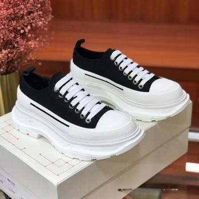 China Little White Shoes Women's Designer Letter Matsuke Thick Sole Sweat-absorbent New Stepped Canvas Casual Soft Upper Low Dad Shoes for sale