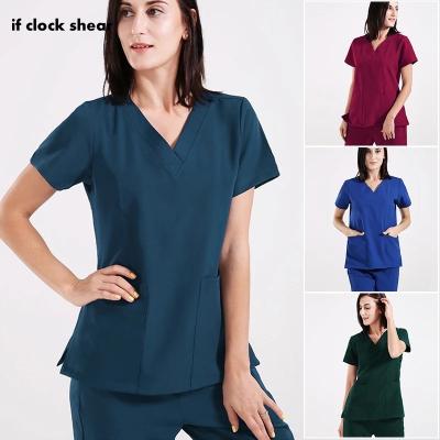 China Reusable Short Sleeve Medical Shirts Designs Jogger Plus Size Hospital Nursing Scrubs Sets Doctor Uniform for sale