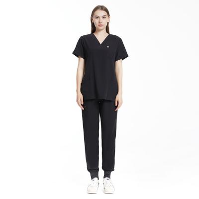 China Reusable Short Sleeve Medical Shirts Designs Plus Size Men Women Hospital Nursing Scrub Sets Doctor Uniform for sale