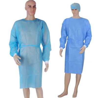 China Level 2 Isolation Gown 35gsm Breathable Medical Disposable Surgical Gown Isolation for sale