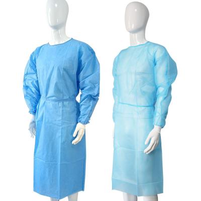 China 40g Breathable PP Isolation Green/Yellow/Blue Waterproof Surgical Disposable Gowns for sale